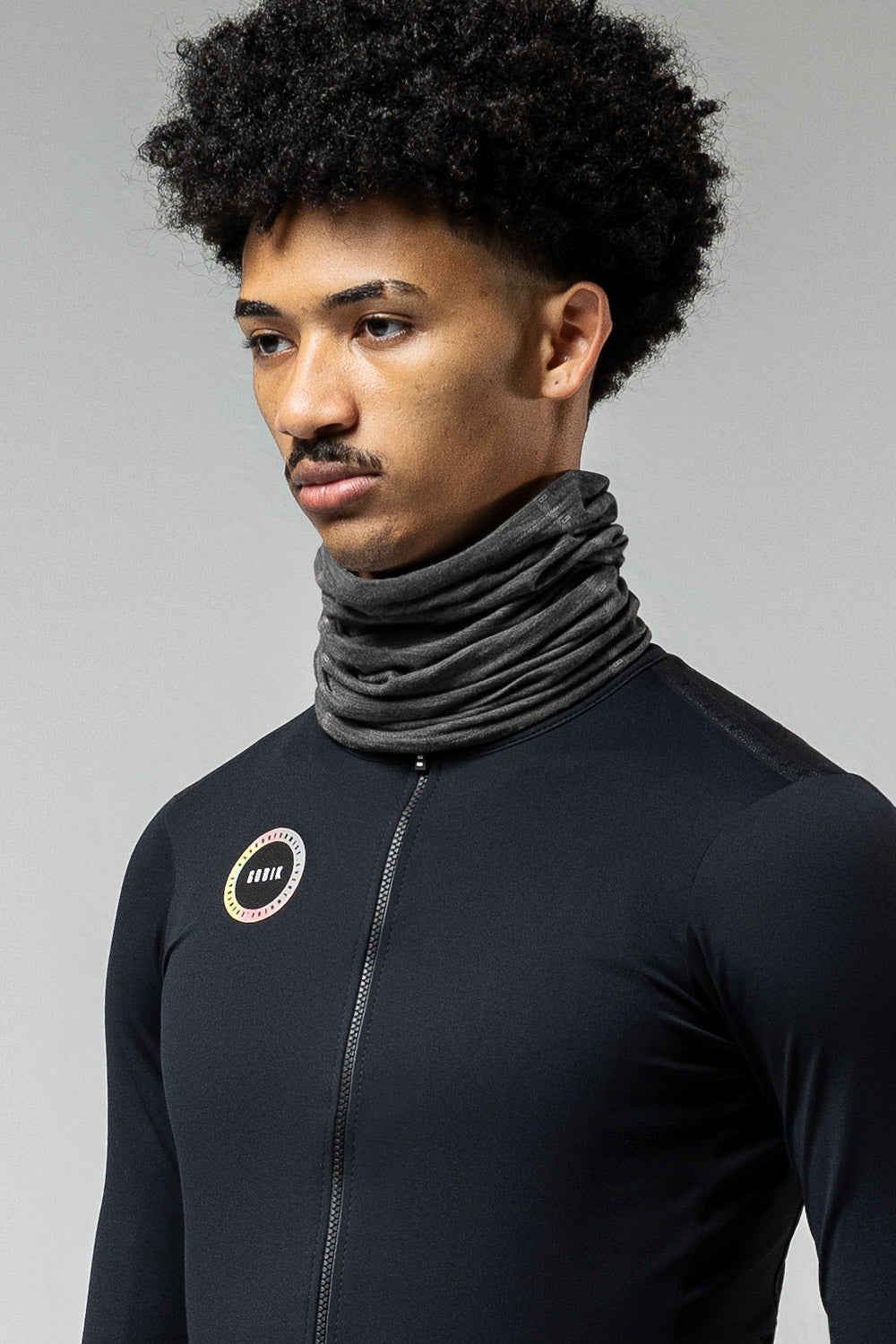 NECK WARMER MERINO MOONBAH UNISEX BLACK LEAD