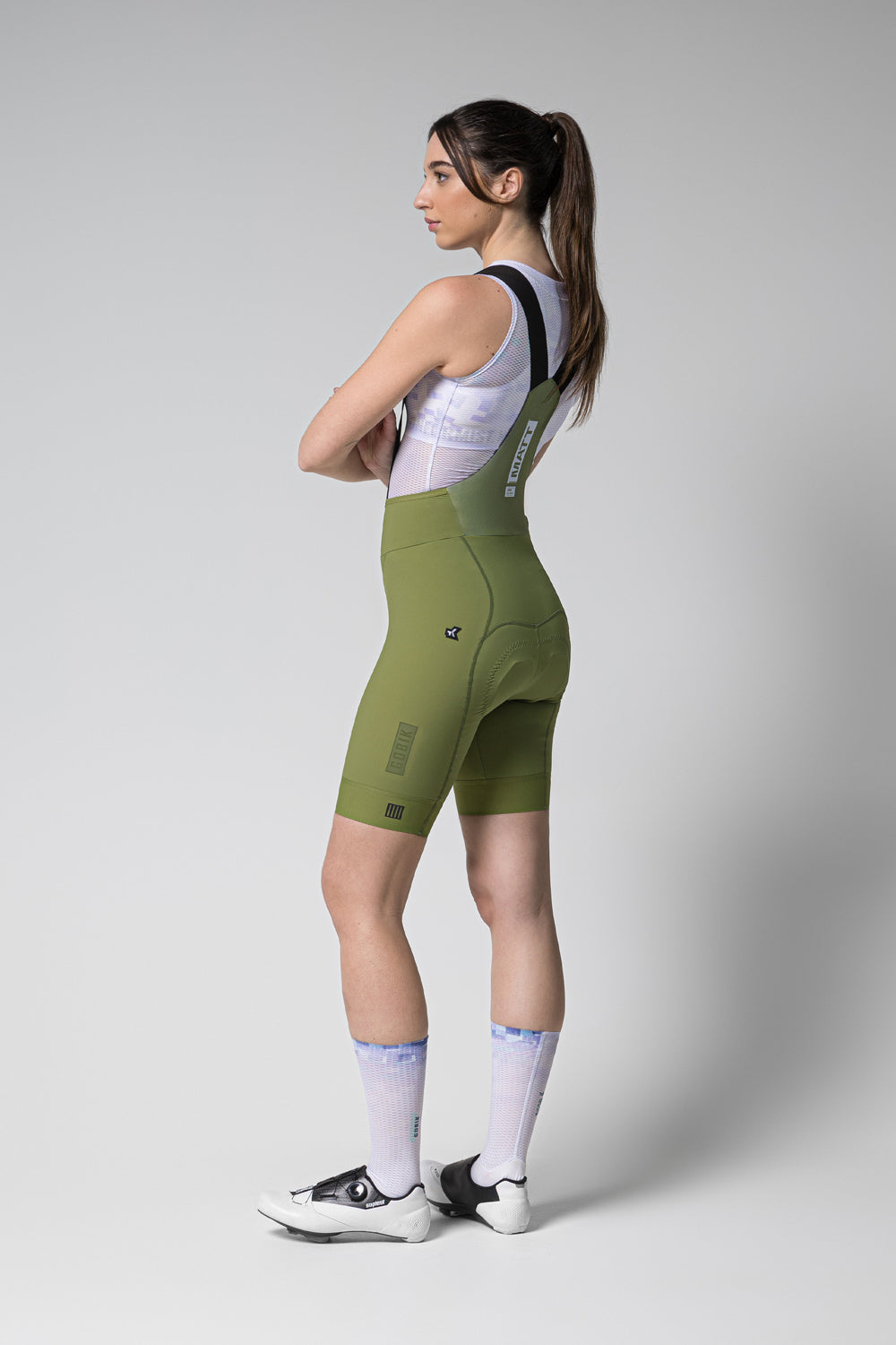 Olive green cycling shorts sale