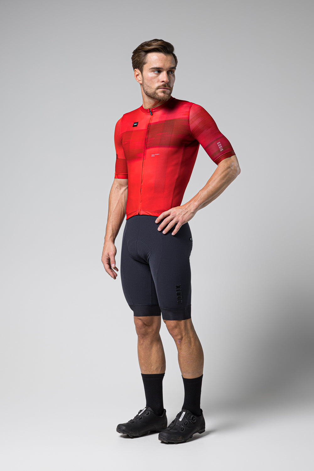 gobik rennrad trikot KURZARMTRIKOT STARK HERREN CHERRY