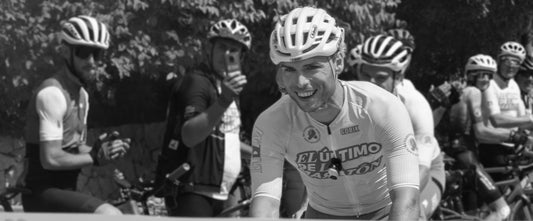 Gabriel sonriente a su llegada a la meta del reto París-Yecla EUDLM