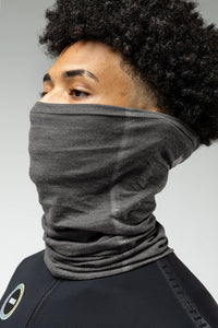 NECK WARMER MERINO MOONBAH UNISEX BLACK LEAD 