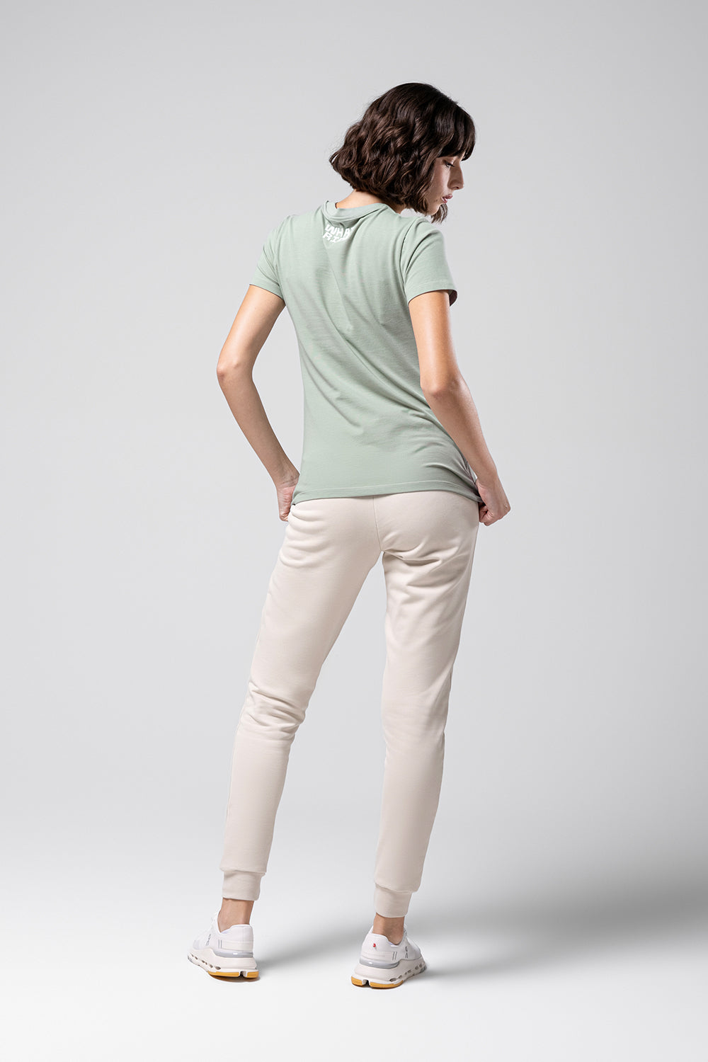 T-SHIRT SHORT SLEEVE COTTON REST WOMEN ICEBERG GREEN