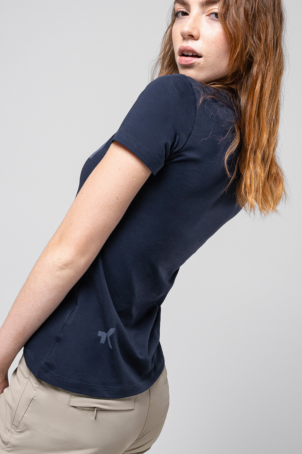 T-SHIRT KURZARM COTTON REST DAMEN ULTRABLUE