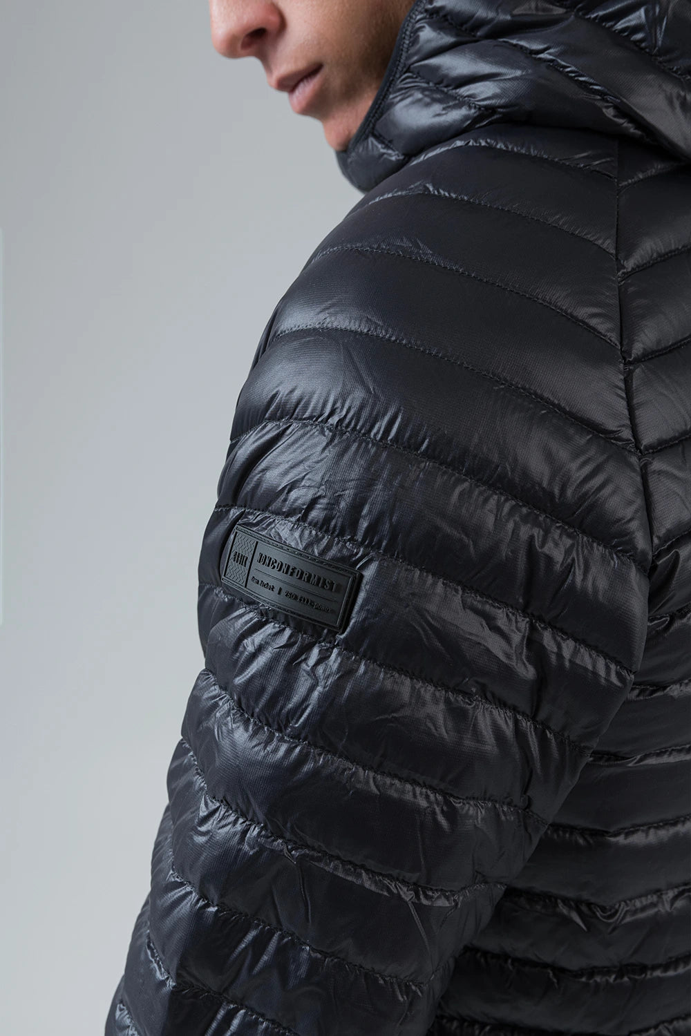 Roya down puffer 2025 jacket with leather