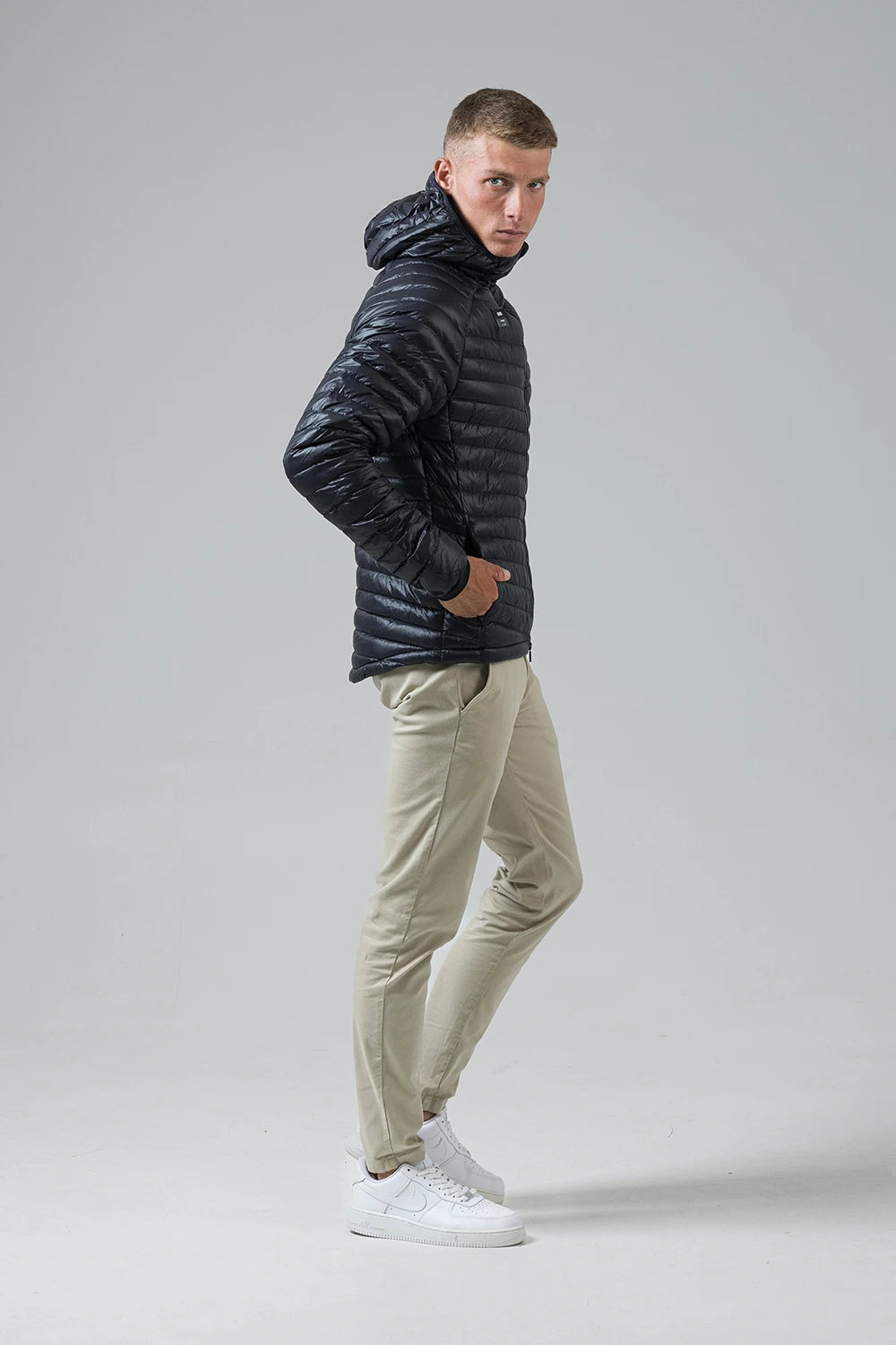 DISCOVERY Royal Black Down Jacket Men Gobik