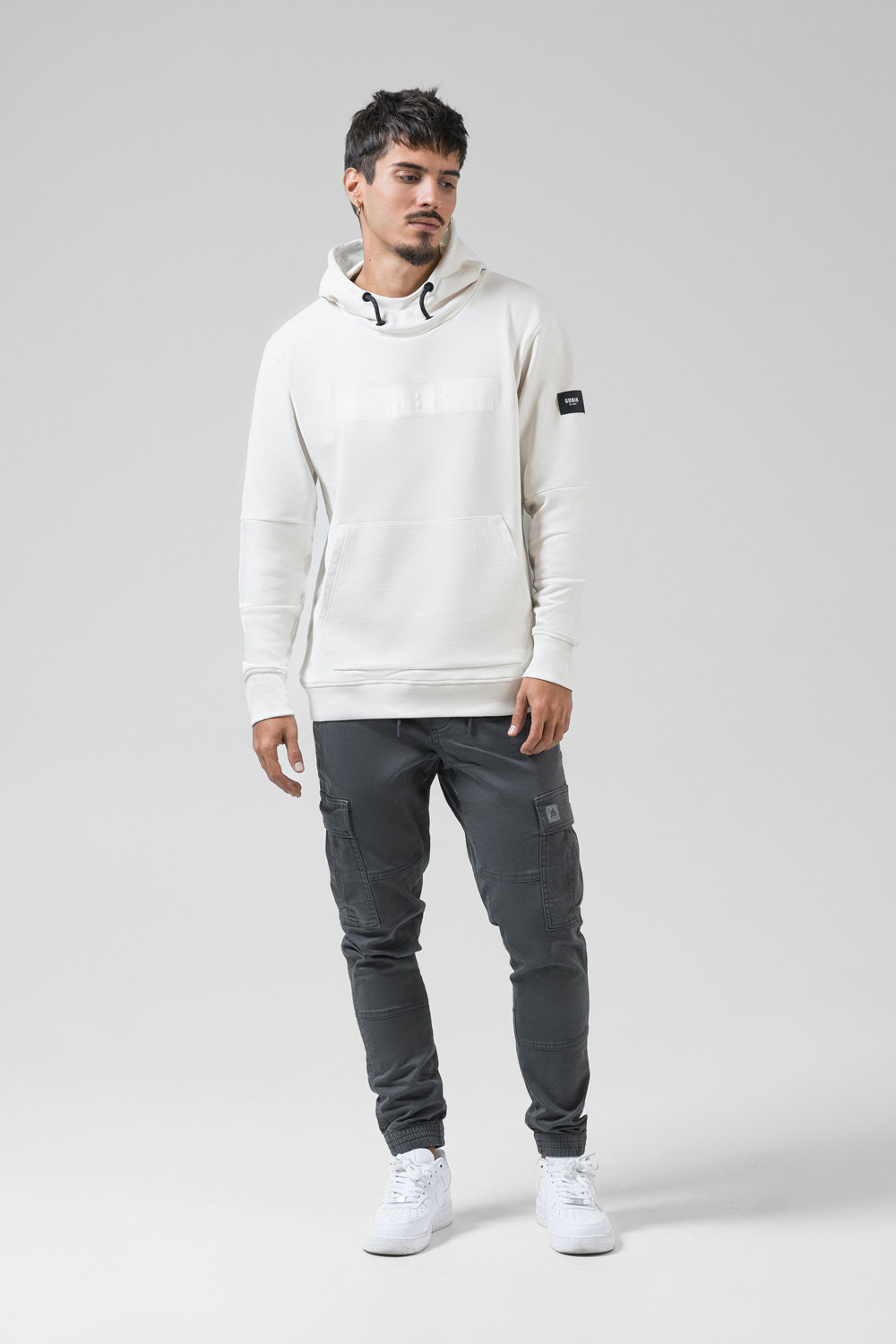 HOODED SWEATSHIRT TRAILBLAZE MEN CROSSBAR TOFU