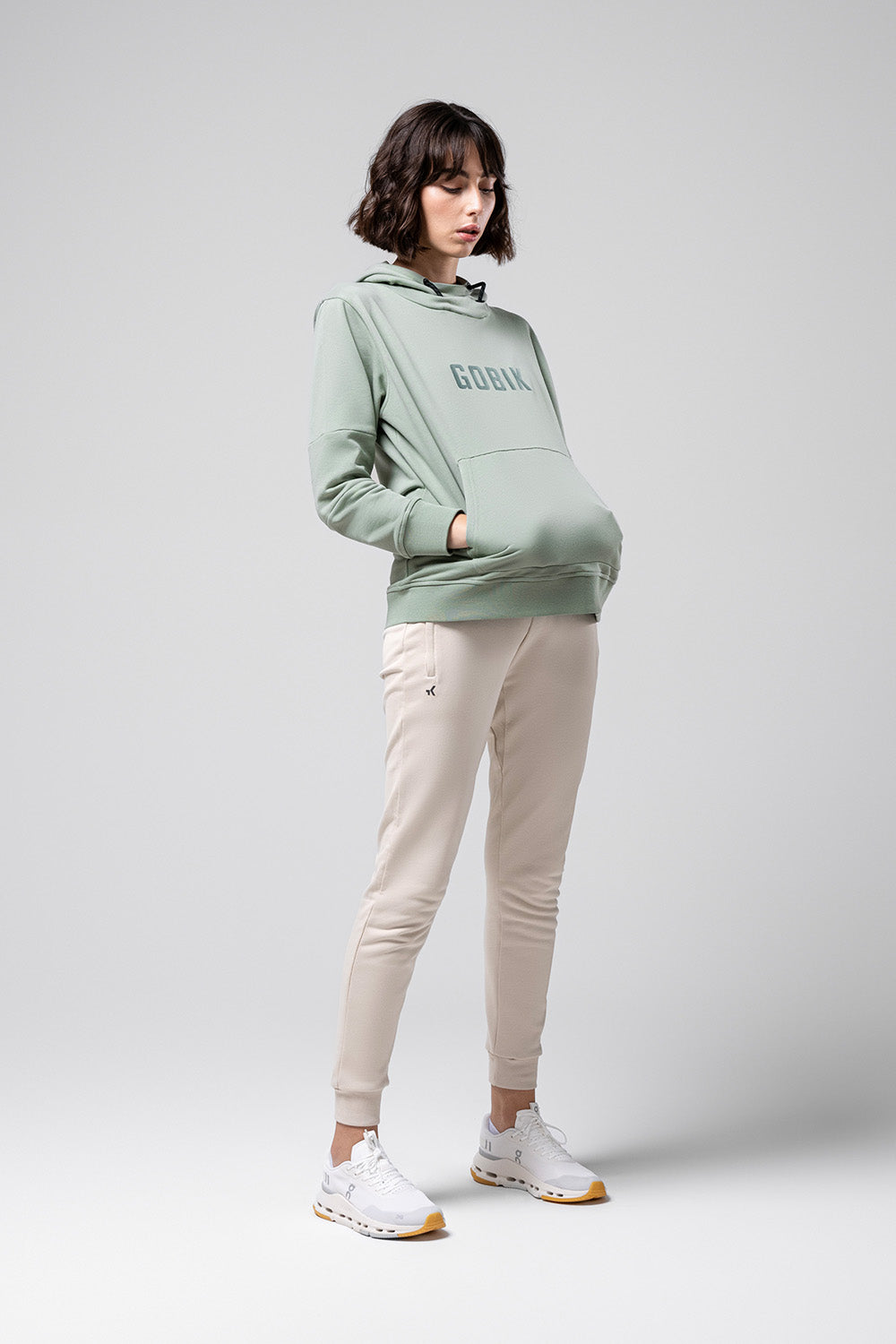 SWEATSHIRT MIT KAPUZE TRAILBLAZE DAMEN ICEBERG GREEN