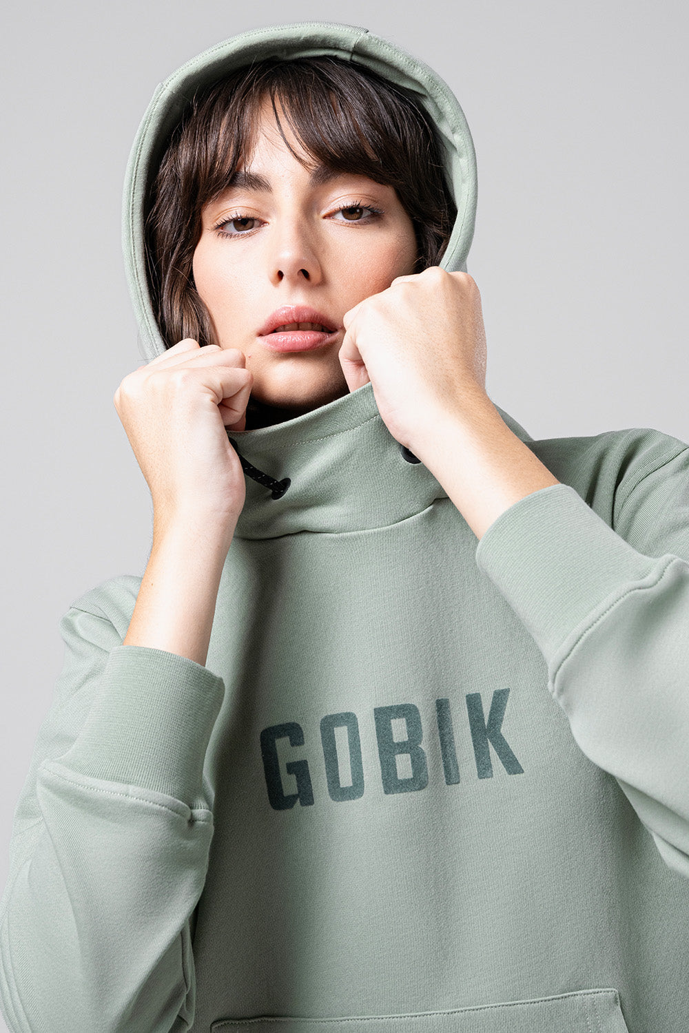 SWEATSHIRT MIT KAPUZE TRAILBLAZE DAMEN ICEBERG GREEN