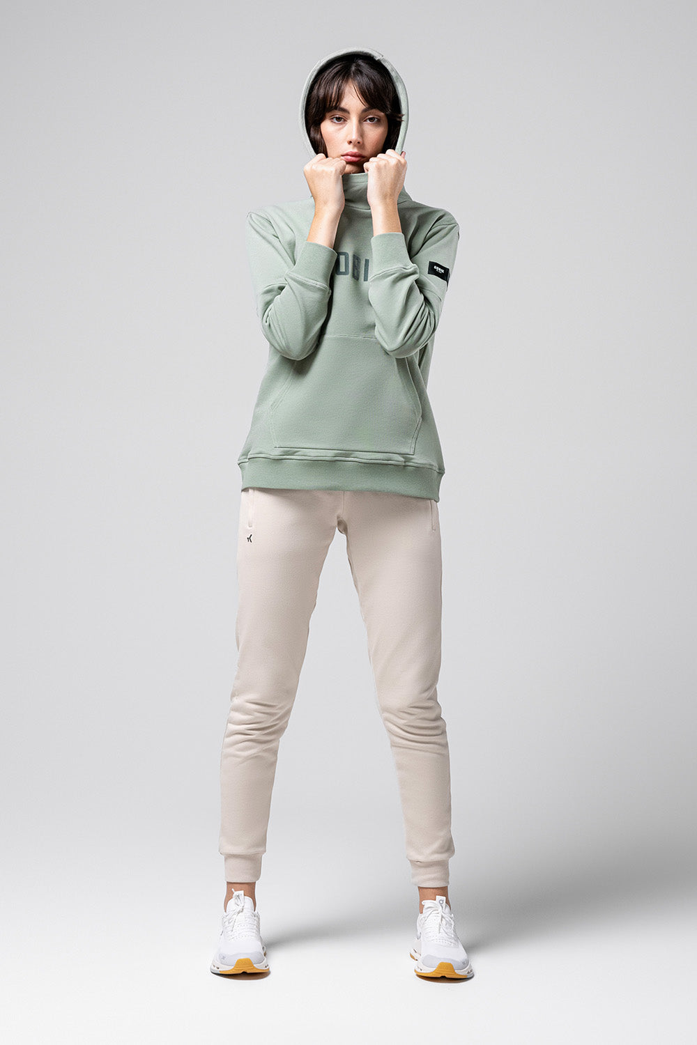 SWEATSHIRT MIT KAPUZE TRAILBLAZE DAMEN ICEBERG GREEN