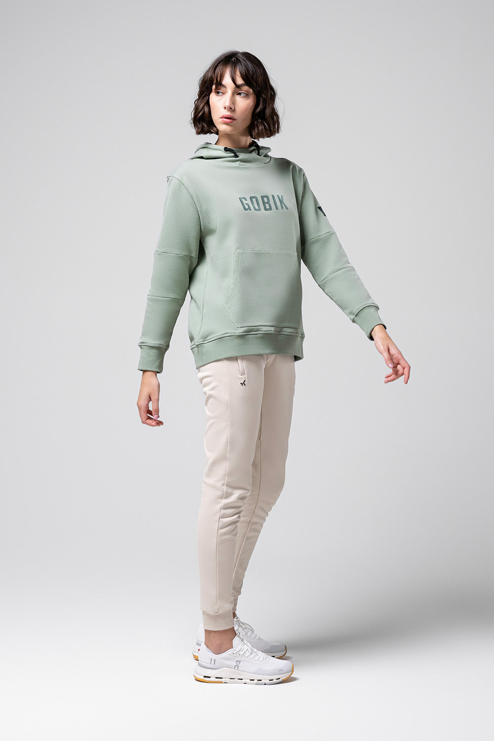 SWEATSHIRT MIT KAPUZE TRAILBLAZE DAMEN ICEBERG GREEN