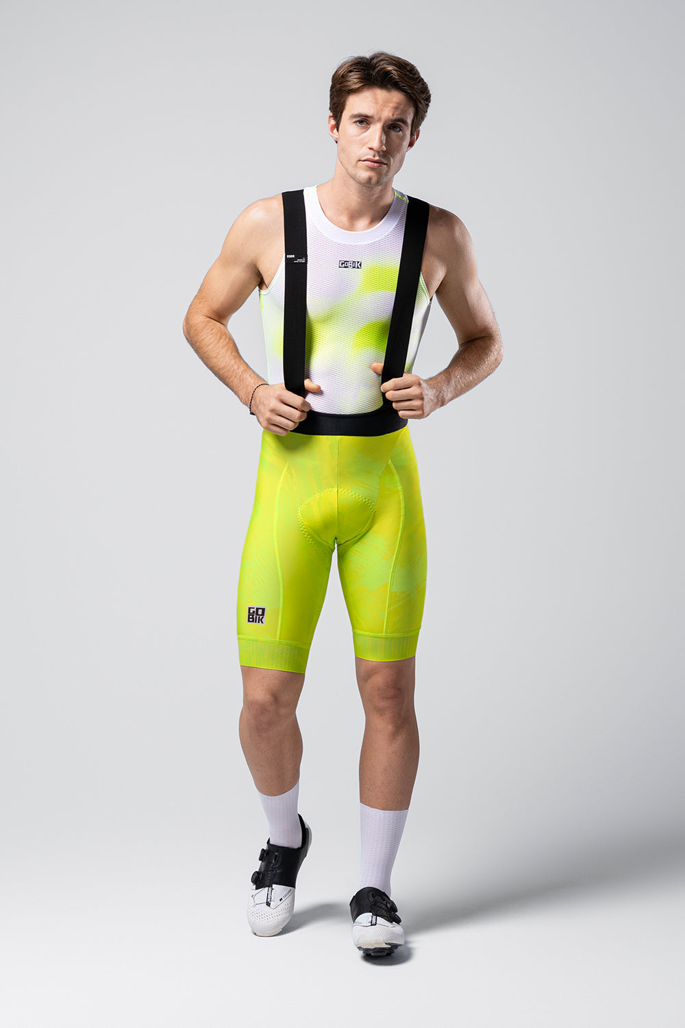 BIB SHORTS ABSOLUTE PRINT MEN LIQUID LIME - K10