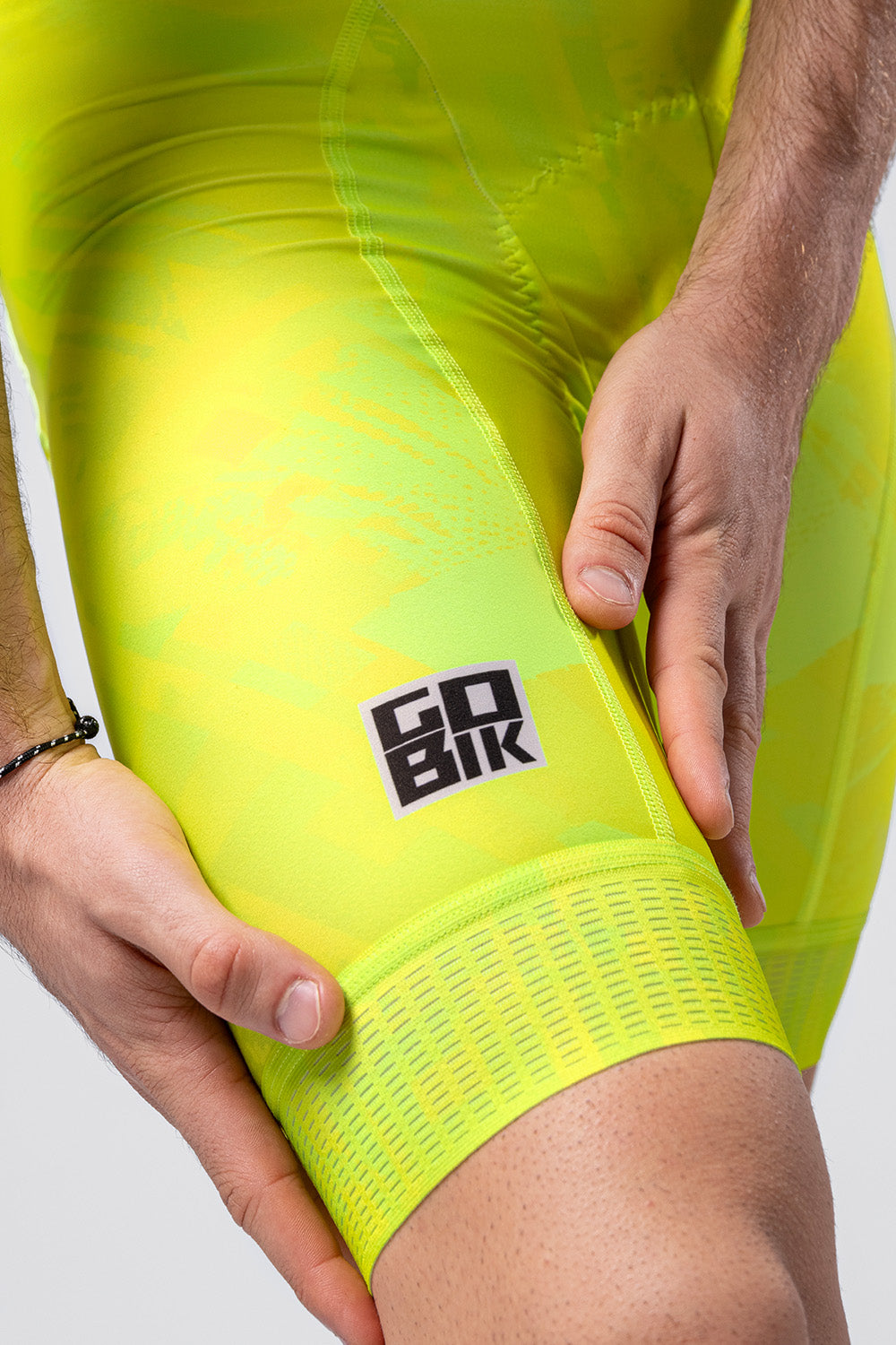 BIB SHORTS ABSOLUTE PRINT MEN LIQUID LIME - K10