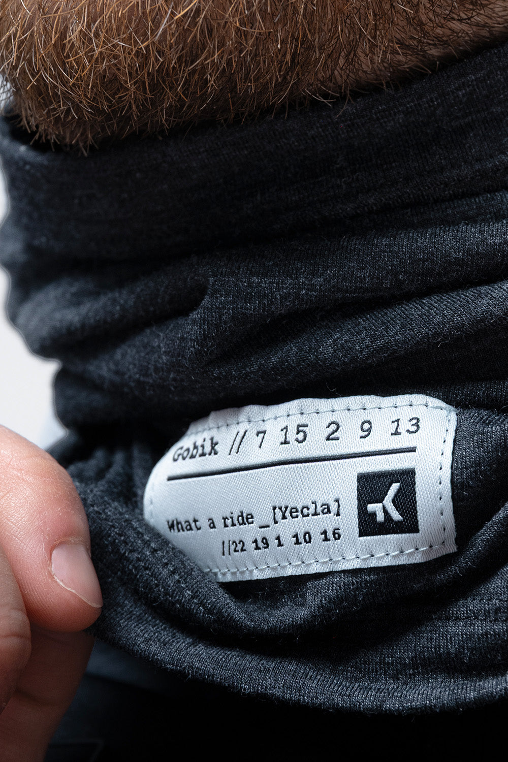 NECK WARMER MERINO MOONBAH SOLID UNISEX GRAPHITE 