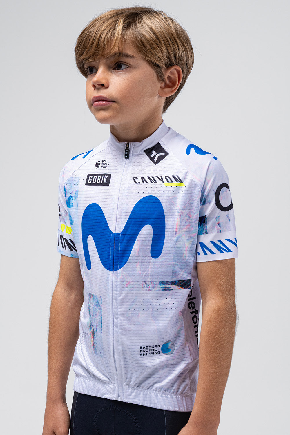 MAILLOT MANCHES COURTES ROCKET ENFANT MOVISTAR TEAM 26 