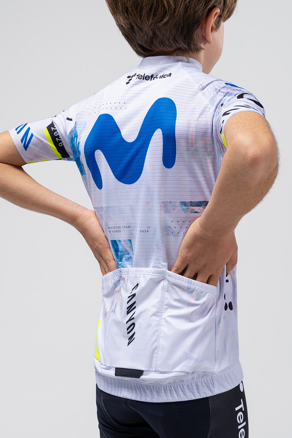 MAILLOT MANCHES COURTES ROCKET ENFANT MOVISTAR TEAM 26 